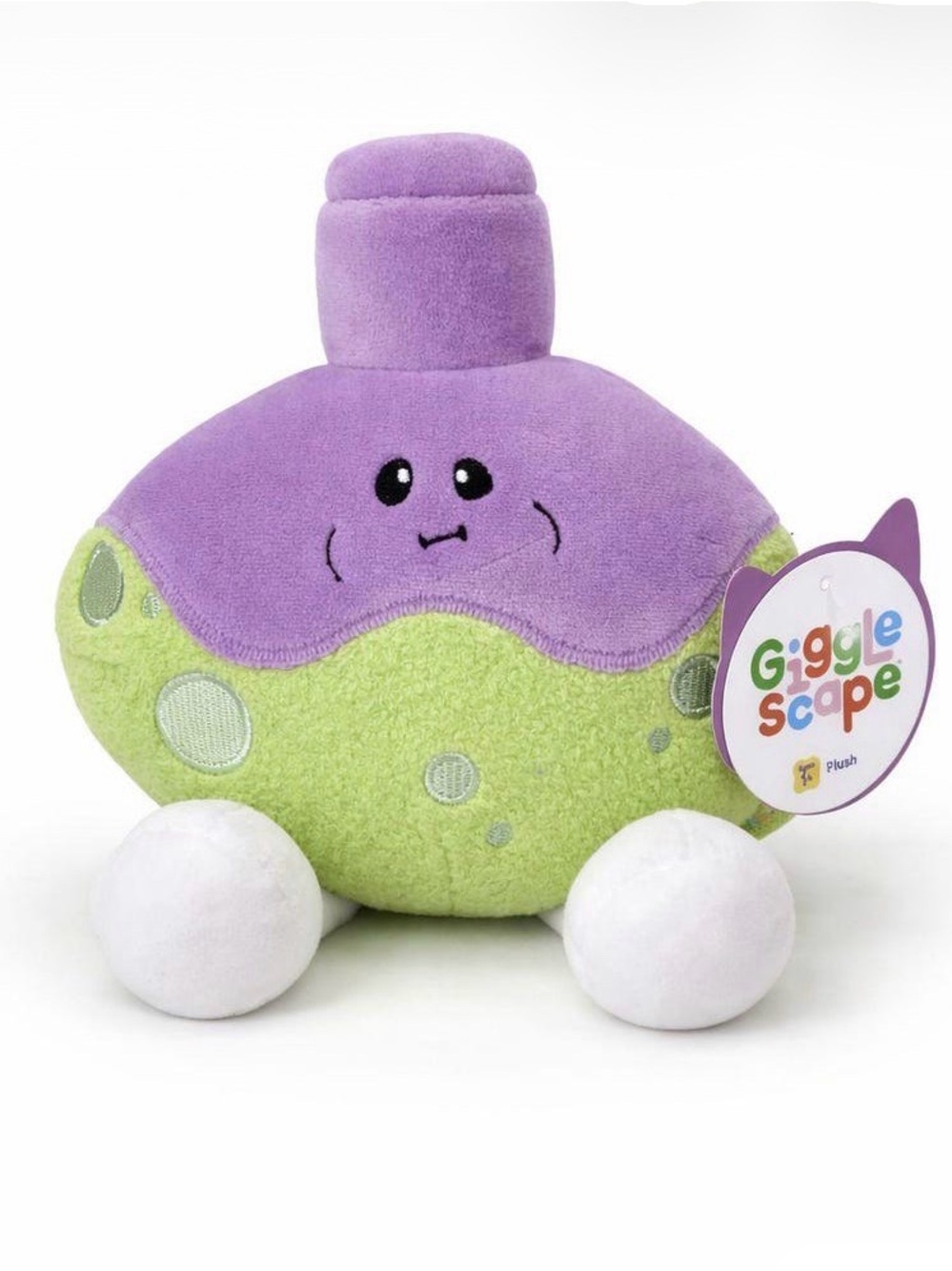 Gigglescape Purple & Green Plush Potion Bottle- Cute Kids Stuffed Friend